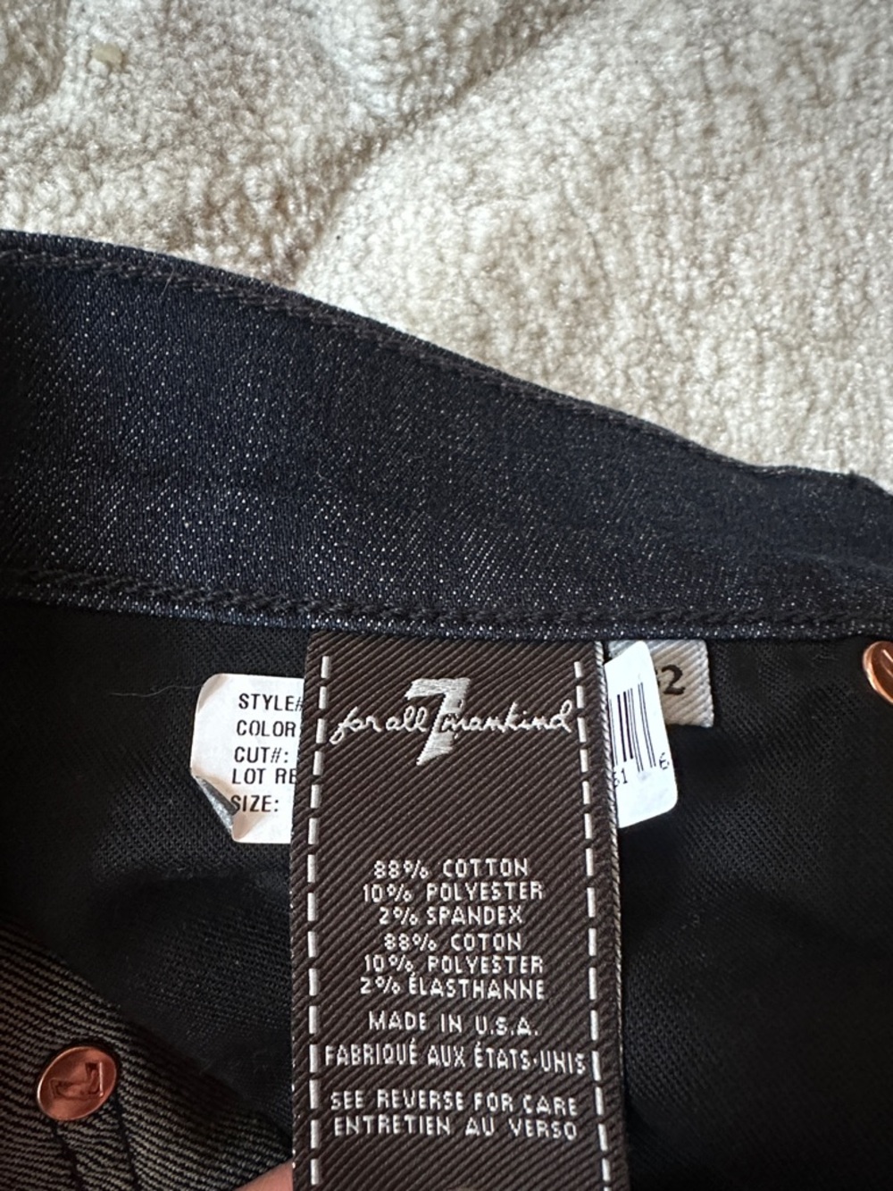 7 For All Mankind Carsen Men's Dark Blue ‘Easy Straight Leg’ Jeans NWT - Picture 8 of 9